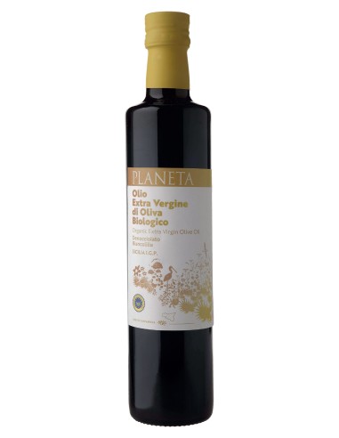 Olio Extra Vergine di Oliva Bio Denocciolato Biancolilla IGP Sicilia Planeta 500 ml.